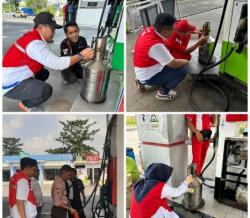 Pertamina SA Cirebon Lakukan Pemeriksaan Quality & Quantity Sampling di SPBU