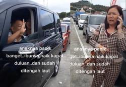 Viral Seorang Ibu Tinggalkan Anaknya saat Mudik Naik Kapal, Bikin Geger Netizen