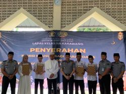 Tiga Narapidana Lapas Kelas II A Karawang Bebas Usai Terima Remisi Khusus Hari Raya Idul Fitri