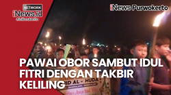 Video Pawai Obor di Banyumas Sambut Idul Fitri dengan Takbir Keliling