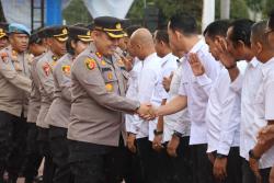 Kapolres Dumai Laksanakan Giat Apel Pagi dan Silaturahmi Halal Bihalal Keluarga Besar Polres