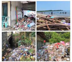 Libur Lebaran, Pengunjung Keluhkan Menumpuknya Sampah di Pantai Carita