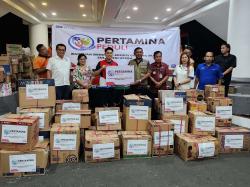 Pertamina Patra Niaga Sulawesi Salurkan Bantuan Untuk Korban Terdampak Bencana Letusan Gunung Ruang