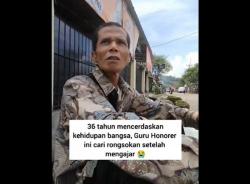 Kisah Pilu 36 Tahun Jadi Guru Honorer, saat Pulang Kerja Cari Barang Rongsokan demi Biayai Hidup