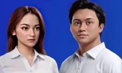 Siap Nikah? Mahalini dan Febian Berfoto Latar Belakang Biru