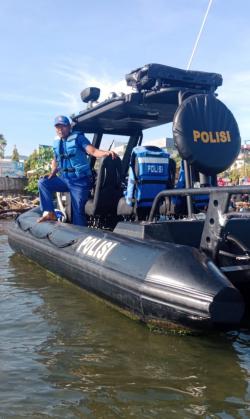 Akhir Pekan, Polair Polresta Mamuju Patroli Rutin di Sejumlah Tempat Wisata