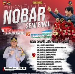 Kapolres Pangandaran Ajak Seluruh Masyarakat Nonton Bareng Laga Timnas U-23 Indonesia VS Uzbekistan