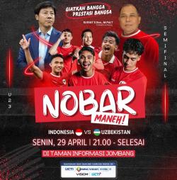 Pemkab Jombang Gelar Nobar Piala Asia U-23 Timnas Indonesia Vs Uzbekistan, Ini Lokasinya