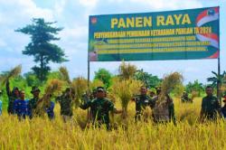 Dukung Ketahanan Pangan, Kodim 0728/Wonogiri Gelar Panen Raya