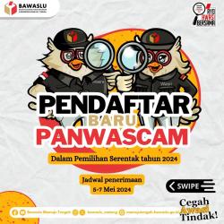 Bawaslu Kabupaten Mamuju Tengah buka pendaftaran Panitia Pengawas Pemilu Kecamatan