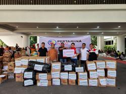 Pertamina Patra Niaga Sulawesi Kembali Salurkan Bantuan Untuk Korban Terdampak Erupsi Gunung Ruang