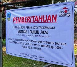 Pemkot Tasikmalaya Cabut Rencana Pemungutan Retribusi di Jogging Track Stadion Wiradadaha