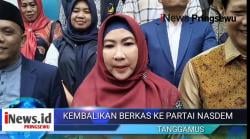 Serahkan Berkas Bacabup Tanggamus Ke Nasdem, Dewi Handjani Ungkap Motivasi Maju Periode Kedua