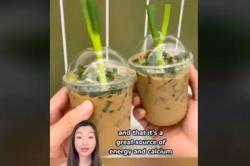 Unik,  Kopi Dicampur Irisan Daun Bawang Lagi Viral di China