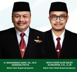 Poto Ketua DPC PKB Jeneponto dan Anak Pemilik Yayasan Mega Rezky Disandingkan Berpasangan di Pilkada