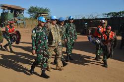 Kunjungi Markas Satgas Indo RDB XXXIX-F Monusco, Force Provost Marshall Disambut Tari Ebeg