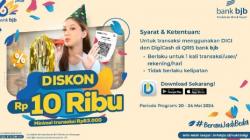 Transaksi di Merchant dengan DIGI, DigiCash dan QRIS bank bjb Bisa Dapat Diskon Menarik