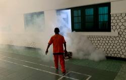 Cegah Penyebaran DBD, Halaman dan Ruangan Kodim 0728/Wonogiri Difogging