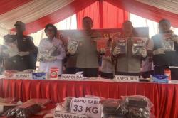 Polres Lamandau Gagalkan Peredaran Sabu 33 Kilogram Bernilai Rp66 Miliar