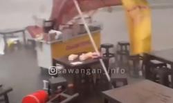 Hujan Deras dan Angin Kencang Mengamuk di Sawangan, Tenda dan Kursi Pasar Rakyat Berhamburan!