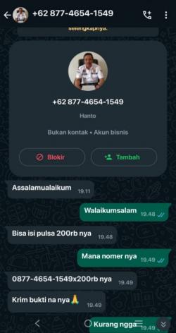 Awas Penipuan!! Nomer Whatsapp Gunakan Profil Kuwu Babadan, Masyarakat Harus Waspada