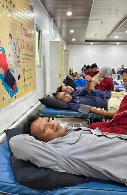 PT. PLN Indonesia Power UBP Cilegon Bekerja sama dengan PMI Kabupaten Serang Gelar Donor darah