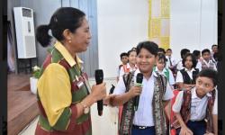 Anak SD Lentera Harapan Study Tour ke Kanwil Kumham NTT Disambut Hangat Marciana Djone