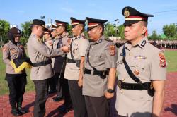 Kasatres Narkoba dan Dua Kapolsek Laksanakan Sertijab di Polres Aceh Utara