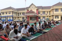 Polres Lebak Gelar Sholat Idul Adha di Lapangan Mapolres Lebak