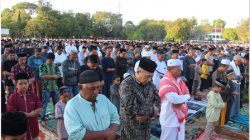 Shalat ID Idul Adha di Lapangan Umat Muslim Doakan Kerukunan dan Toleransi di Perbatasan RI-RDTL