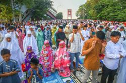 Potret Warga Palembang Salat Idul Adha 1445 H