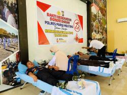 Sambut HUT Bhayangkara Satu Tetes Darah untuk Kemanusiaan: Polres Parimo Gelar Donor Darah