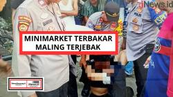 Maling Terjebak Dalam Minimarket yang Terbakar di Depok