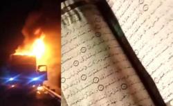 Truk Expedisi Terbakar Hebat, Didalam Mobil Ada Al -Quran Masih Utuh Ini Kuasa Allah