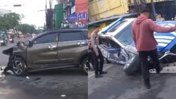 Kecelakaan Hari Ini, Mobil Polantas Kontra Mini Bus di Simpang Juanda, Tidak Ada Korban Jiwa