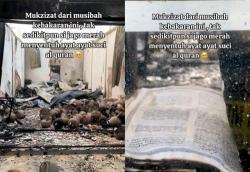 Masya Allah,Alquran Tetap Utuh dalam Kebakaran Besar di Sebuah Ruko,Warganet: Kuasa Allah Itu Nyata