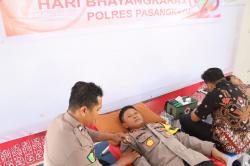 Polres Pasangkayu Gelar Donor Darah Sambut Hari Bhayangkara ke 78