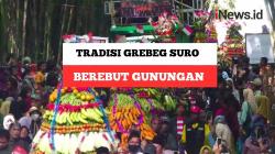 Tradisi Grebeg Suro, Warga Desa di Kaki Gunung Semeru Berebut Gunungan