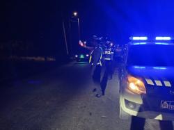 Personil Sat Lantas Polres Batu Bara Melakukan Patroli Blue Light Supaya Kondisi Di Wilayah Hukum Po