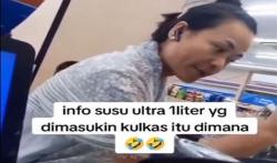 Gegara Susu UHT 1 Liter Tak Dingin, Emak-Emak Bentak Karyawan Minimarket Viral