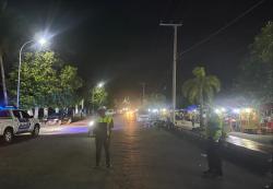 Sat Lantas Polres Polman Laksanakan Blue Light Patrol Cegah Gangguan Kantibmas