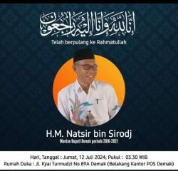 Innalilahi wainna ilaihi raji'uun! Mantan Bupati Demak HM Natsir Tutup Usia