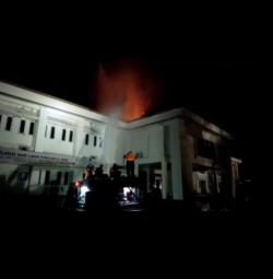 Heboh! Kantor Pemkab OKU Sumsel Terbakar