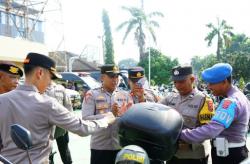 Usai Apel Satya Haprabu Kapolres Cilegon periksa Kendaraan Dinas Polri