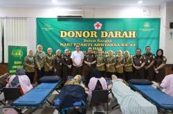 Hari Bhakti Adhyaksa ke-64, Kejati Banten Gelar Donor Darah, Bakti Sosial dan Anjangsana