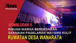 Membludak! Ribuan Warga Berdesakan Saksikan Pagelaran Wayang Kulit Ruwatan Desa Wanarata