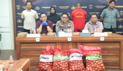 Polisi Ungkap 8,4 Ton Bawang Bombay Ilegal