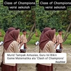 Viral de Kreatif Ibu Guru Ini Luar Biasa, buat Game Matematika ala Clash of Champions