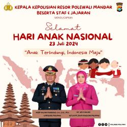 Rayakan Hari Anak Nasional, Polres Polman Serukan Perlindungan Hak Anak