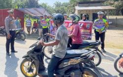 Sambil Operasi Patuh, Satlantas Polres Rohul Titip Pesan Untuk Tidak Bakar Lahan